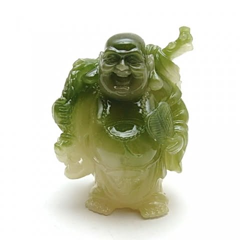 Buddha Cu Evantai Imitatie Jad