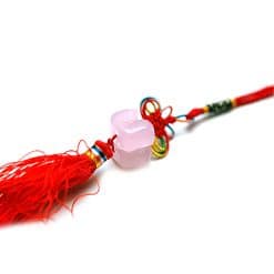 Amuleta cu rate mandarine din cuart roz, Remediu Feng Shui pentru dragoste si casatorie