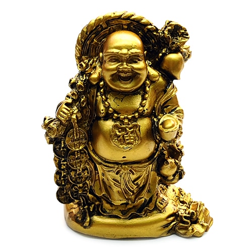 Buddha Cu Monede Pe Sacul Abundentei