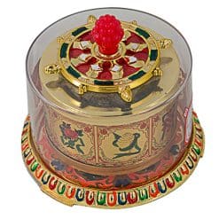 Roata dorintelor Tibetana cu cele 8 obiecte norocoase, remediu Feng Shui pentru bunastare si noroc