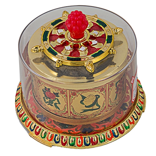 Roata Dorintelor Tibetana Cu Cele 8 Obiecte Norocoase