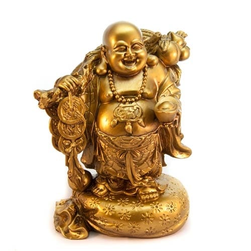 Buddha Razand Pe Sacul Abundentei Cu Ru Yi, Monede Si Pepita