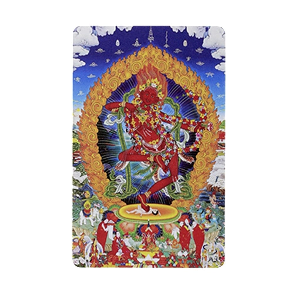 Card Cu Amuleta De Protectie Cu Tara Rosie Si Mantra Om Kurukulle Svaha