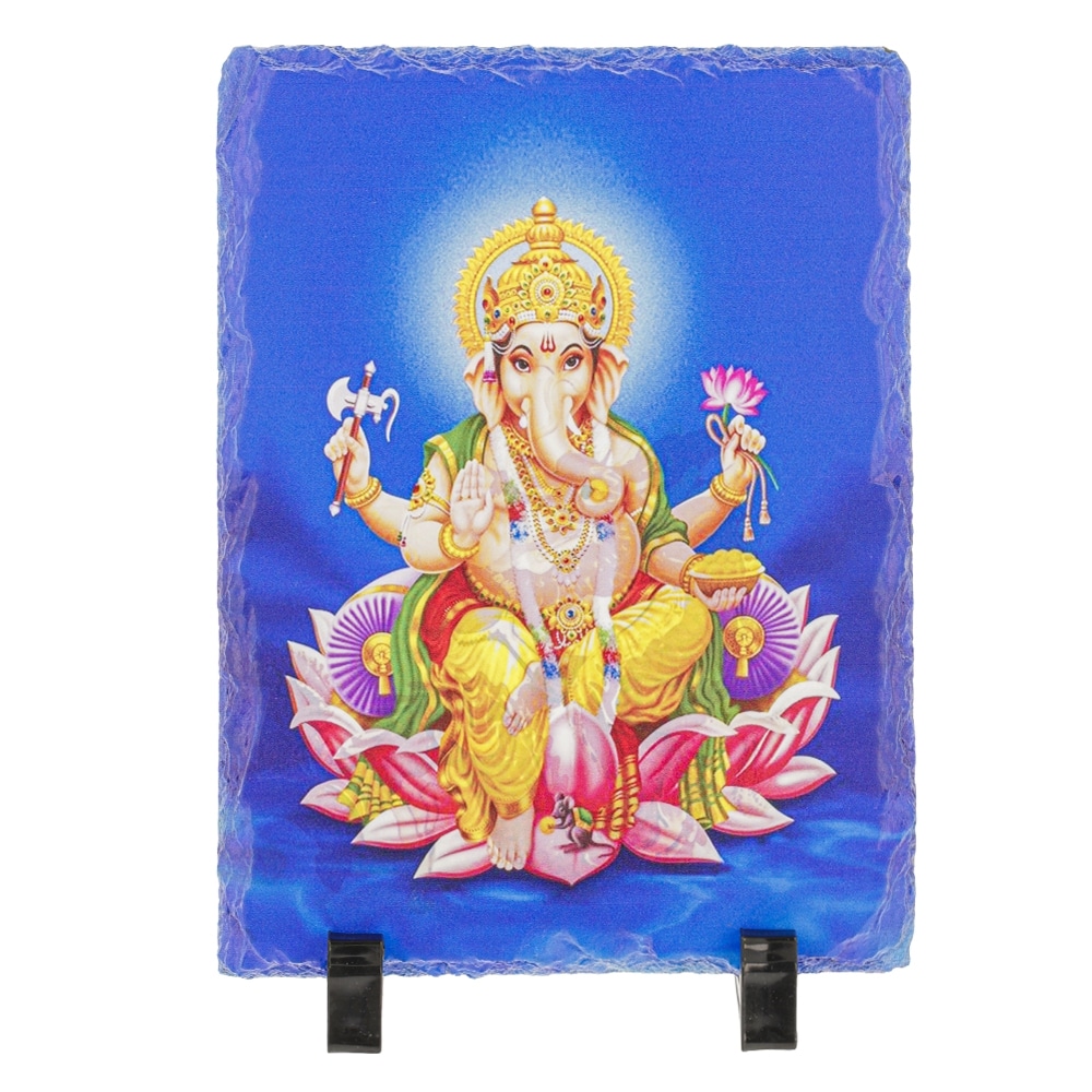 Placheta ( Placa ) Cu Ganesh Pe Floare De Lotus