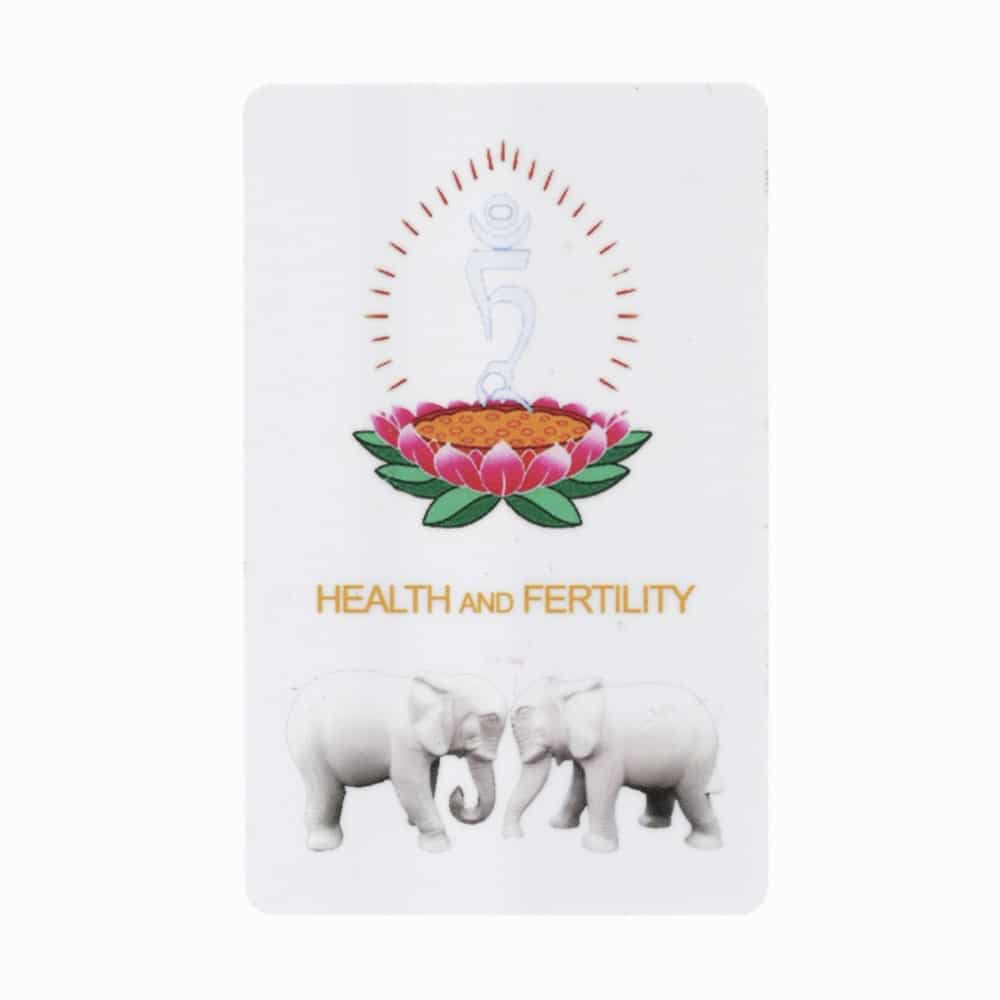 Card amuleta cu tara alba pentru fertilitate, sanatate, forta vitala si spirituala