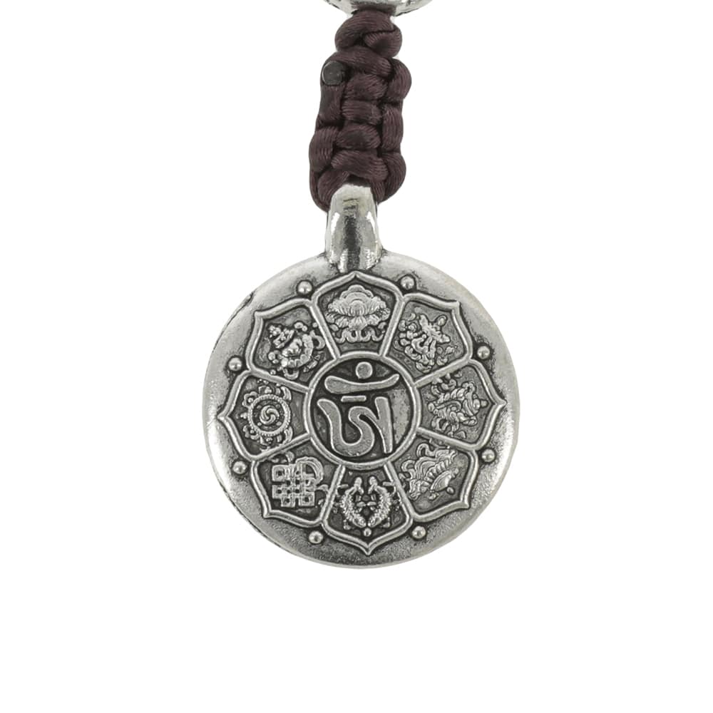 Amuleta Cu Cele 8 Simboluri Tibetane, Dubla Dorje Si Nodul Mistic