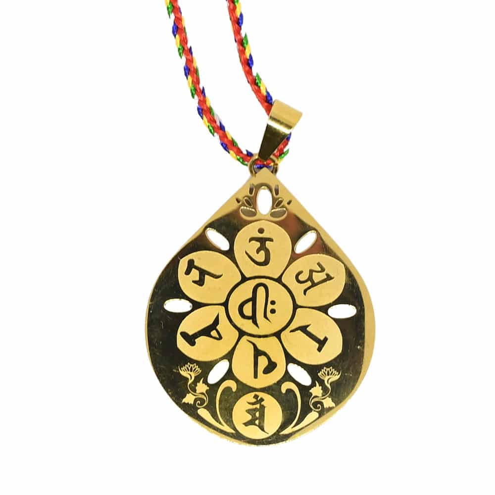 Amuleta Medalion Cu Om Mani Padme Hum