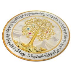 8108 Abtibild stiker 3D cu copacul prosperitatii, monede chinezesti, pepite, mantre si cele 8 simboluri tibetane