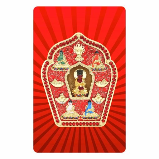8239 Card cu Buddha Medicine Rosu Gau fata