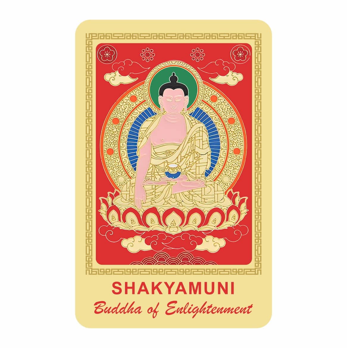 Card pentru fericire si noroc, impotriva obstacolelor, cu buddha Shakyamuni 2023