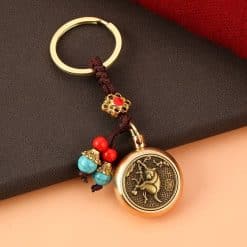Amuleta cu zodia maimuta si moneda chinezeasca